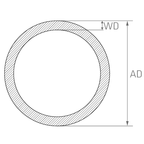 Construction welded round tube | EN 1.4571 | AISI 316TI